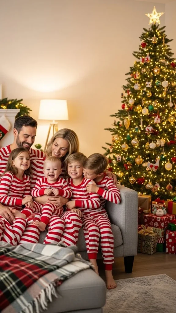 1. Classic Red and White Pajamas