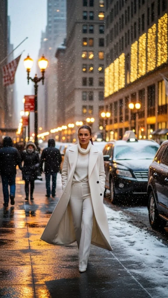 15. All-White Winter Look