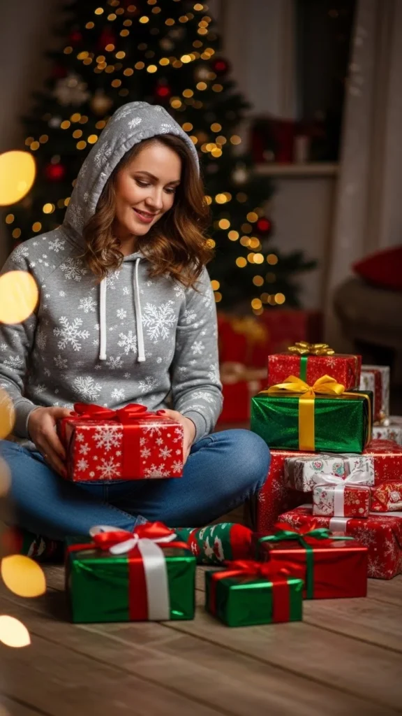 15. Hoodie with Festive Print