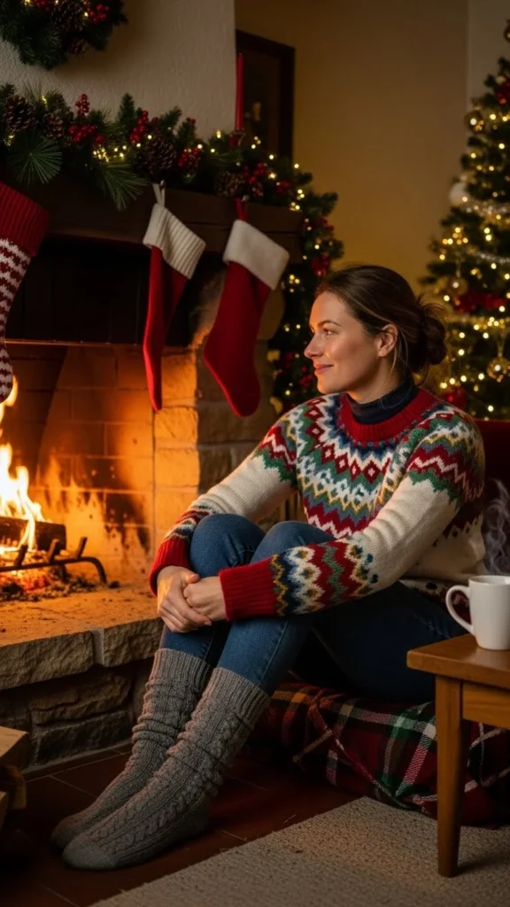 16. Fair Isle Sweater and Jeans