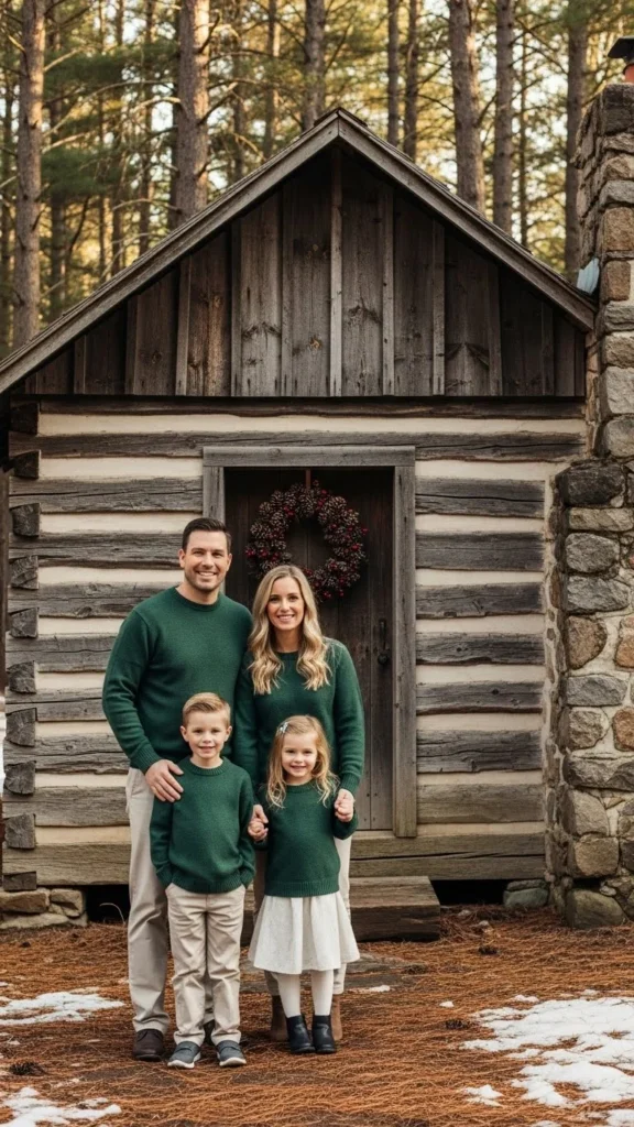 17. Forest Green and Cream Combo