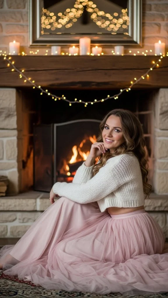 19. Cropped Sweater and Tulle Midi Skirt