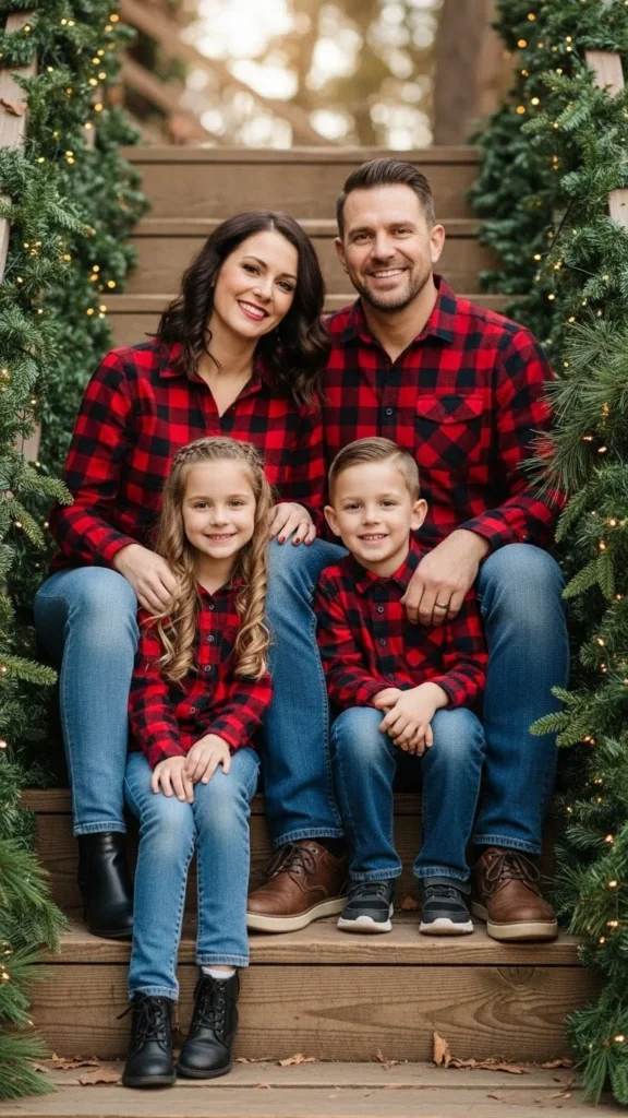 2. Matching Plaid Shirts