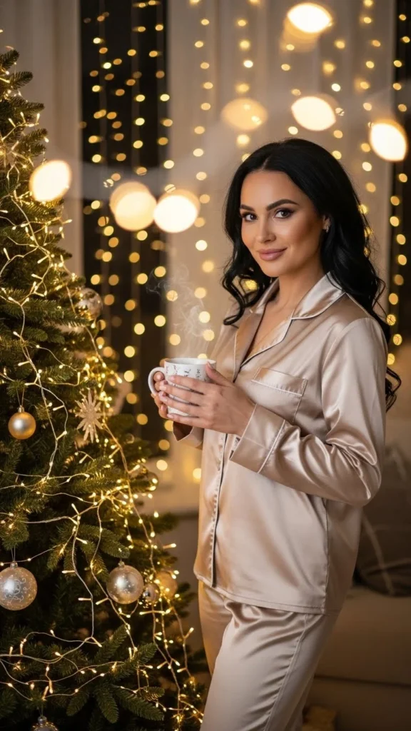 24. Satin Pajama Set (for Cozy Gatherings)