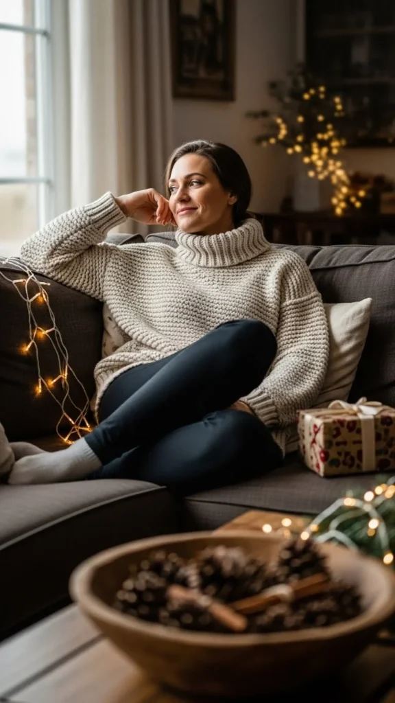 10. Chunky Sweaters and Leggings