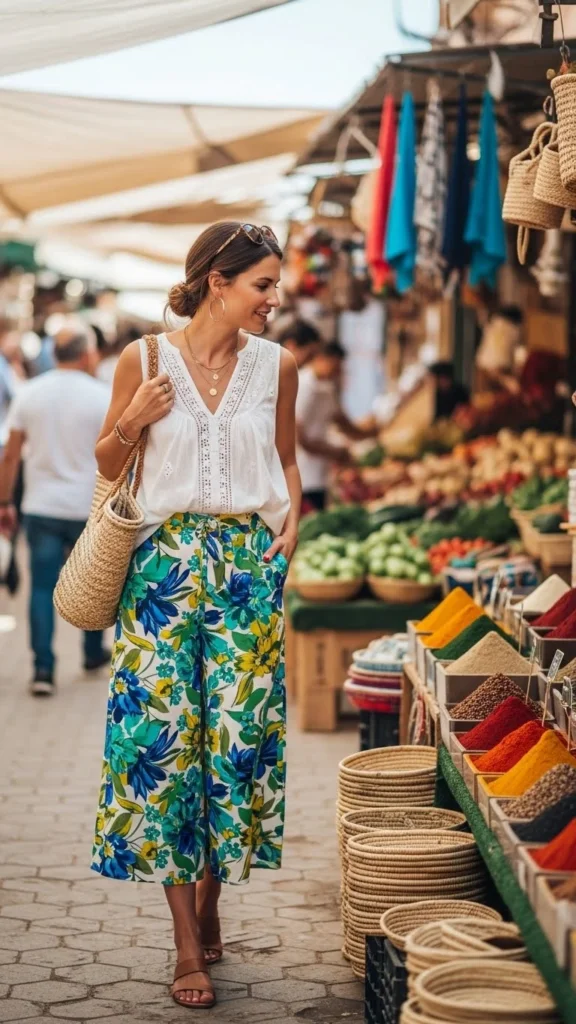 10. Sleeveless Top with Culottes
