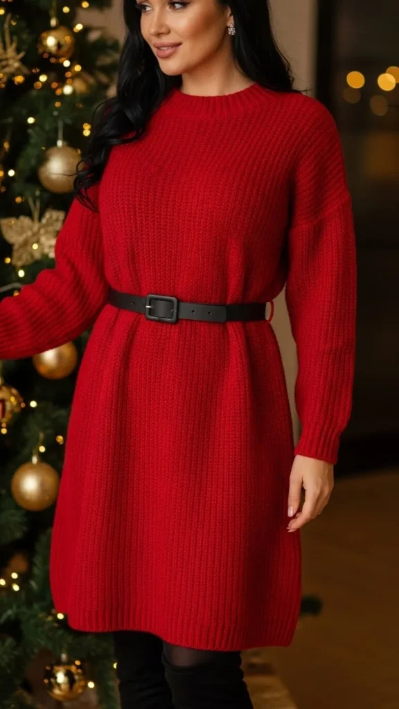 10. Sweater Dress with Belt