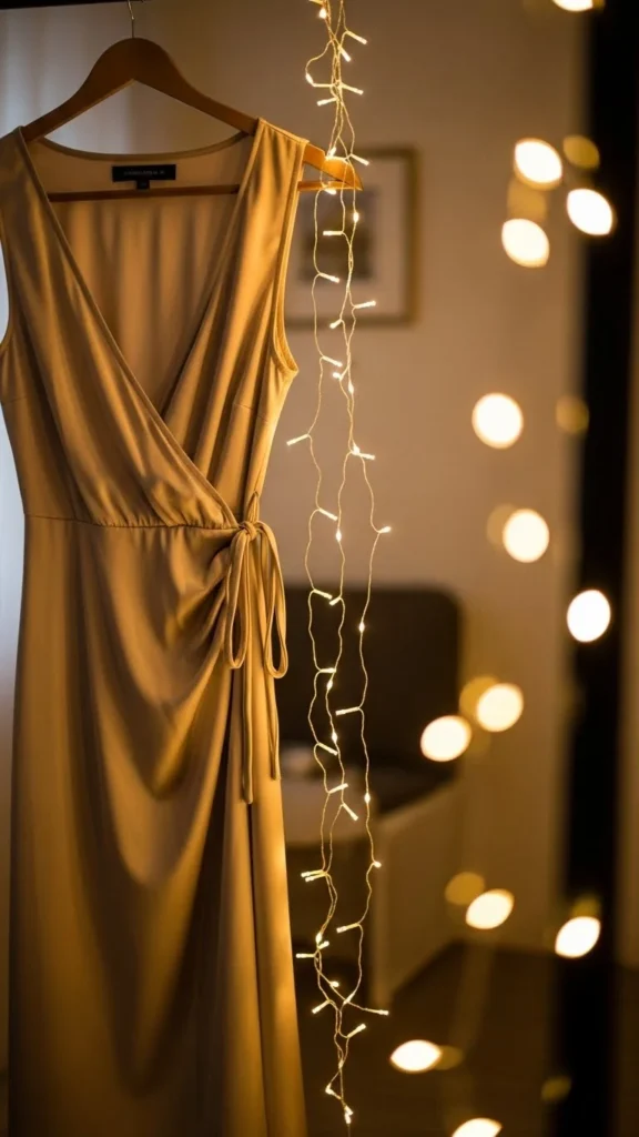 11. Champagne Wrap Midi Dress