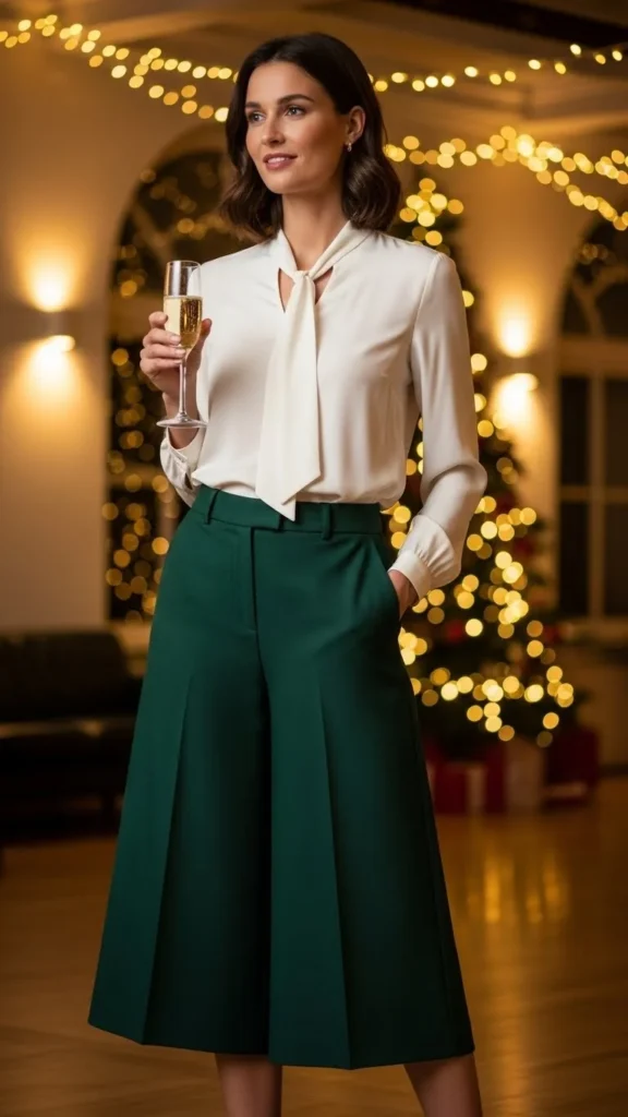 11. Soft Blouse With Tailored Culottes
