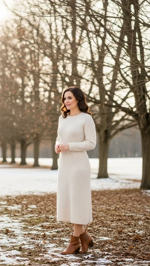 12. Knit Dresses with Boots