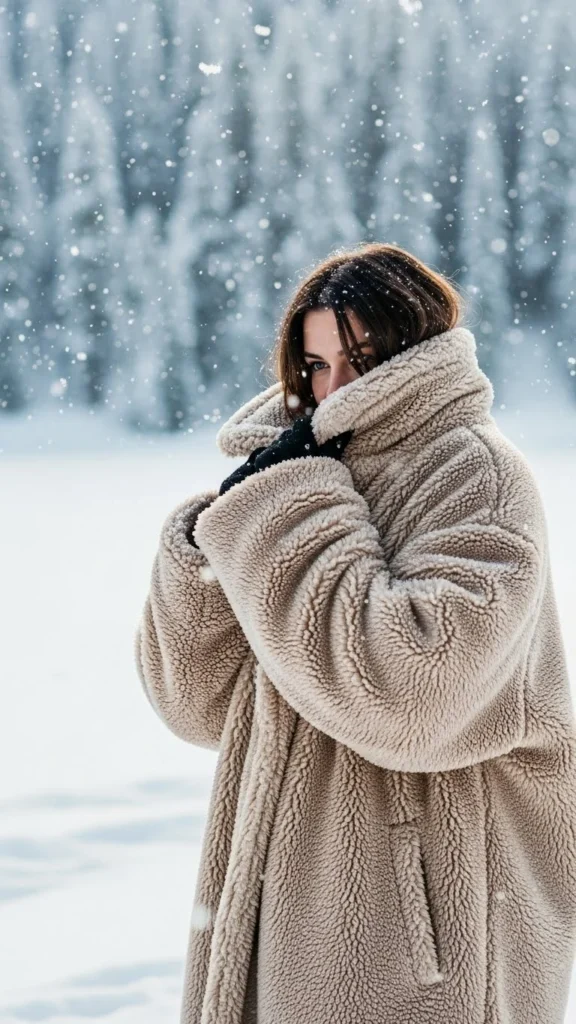12. Teddy Coat Comfort Outfit