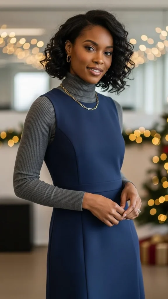 12. Turtleneck Under a Sleeveless Dress