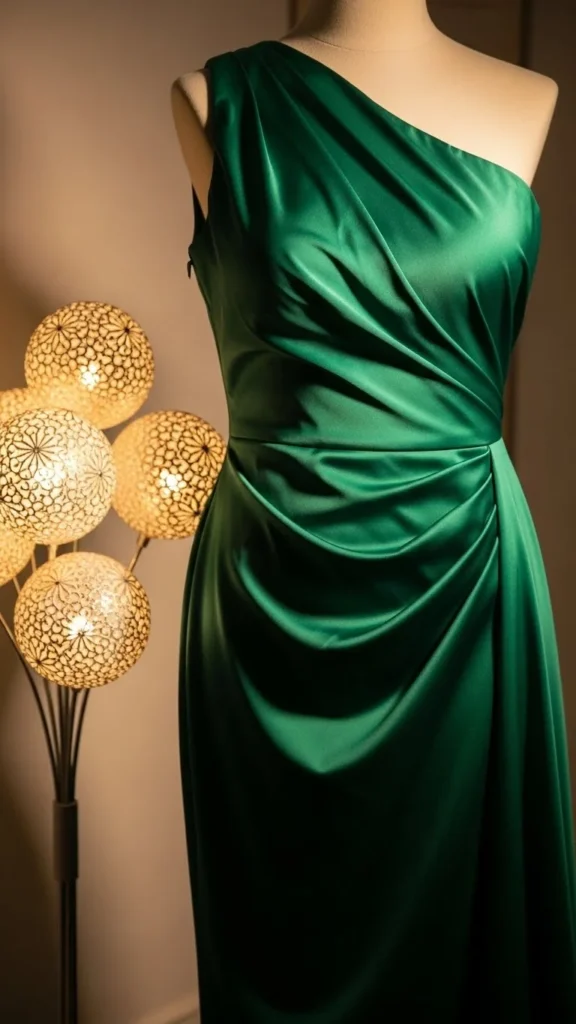 13. The Green One-Shoulder Dress