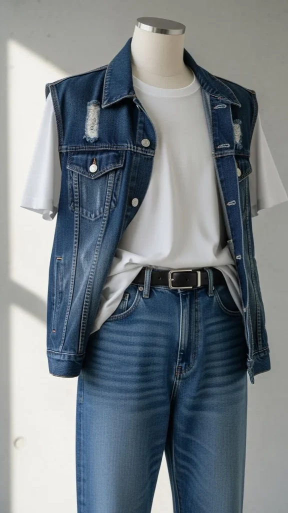 14. Casual Vest Layering