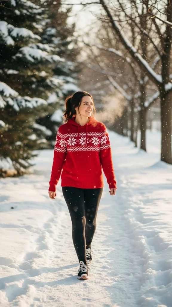 14. Hoodie-Style Christmas Sweater