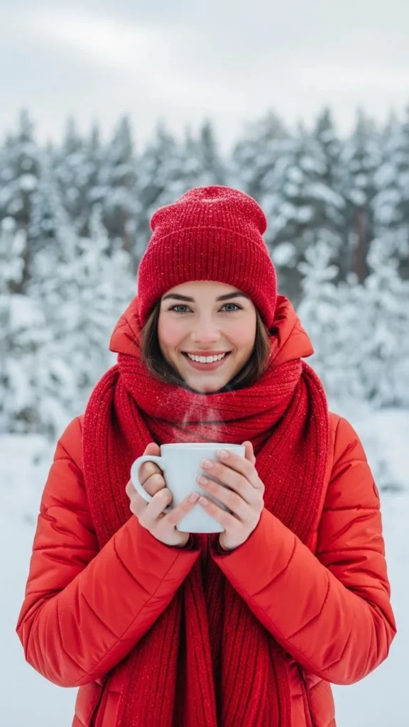 14. Red Puffer Jacket