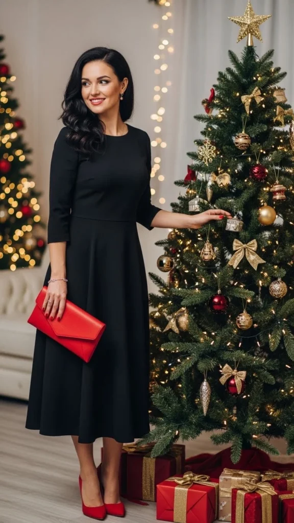 15. Black Off-Shoulder Top with Jeans