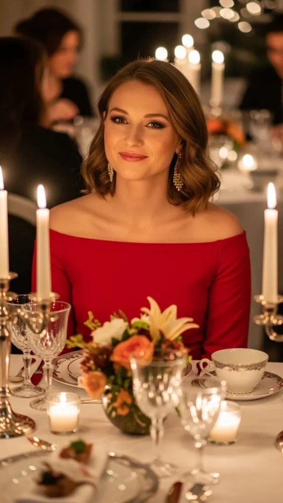 17. Red Off-Shoulder Top