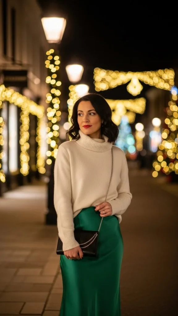 17. Turtleneck with a Slip Skirt