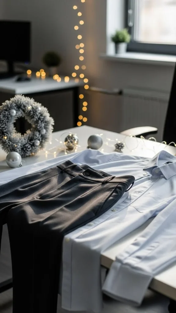 18. Button-Down With High-Waist Pants