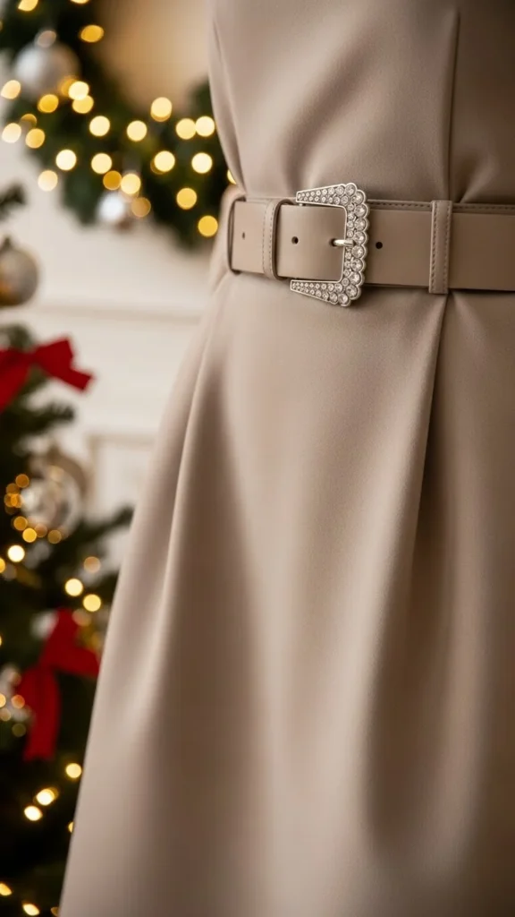 18.Neutral Skirt With Statement Belt