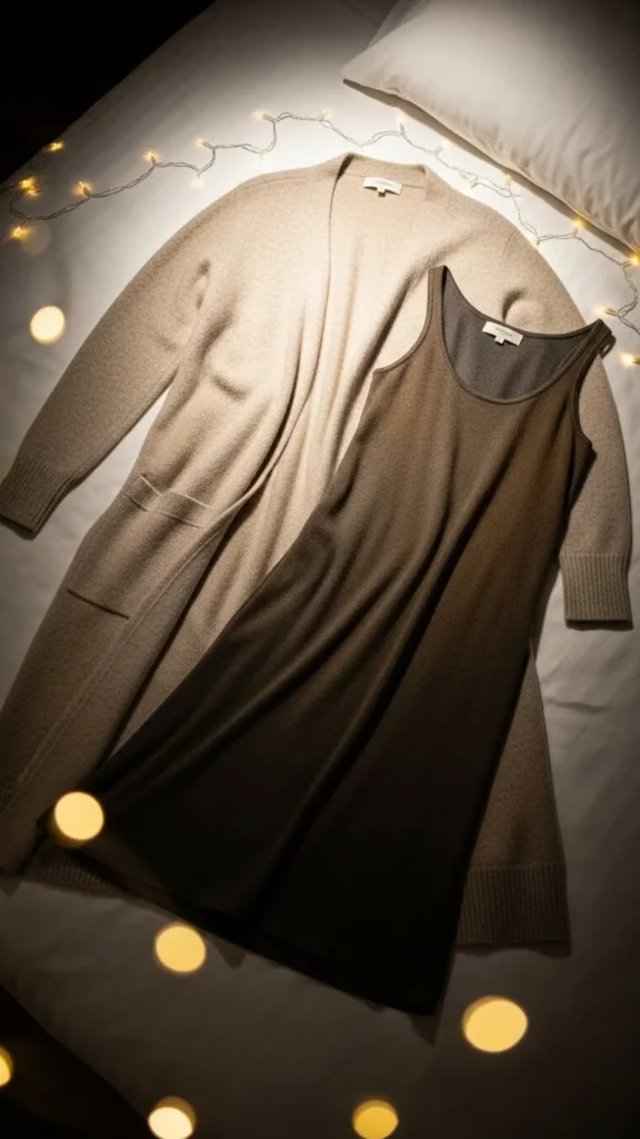 19. Long Cardigan + Tank Dress