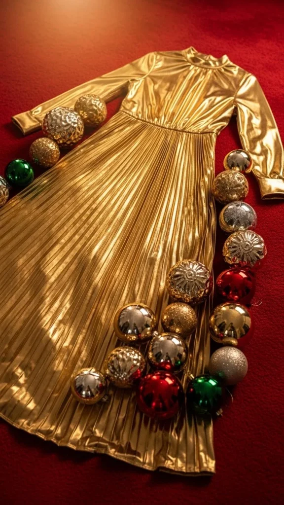 19. The Gold Pleated Maxi