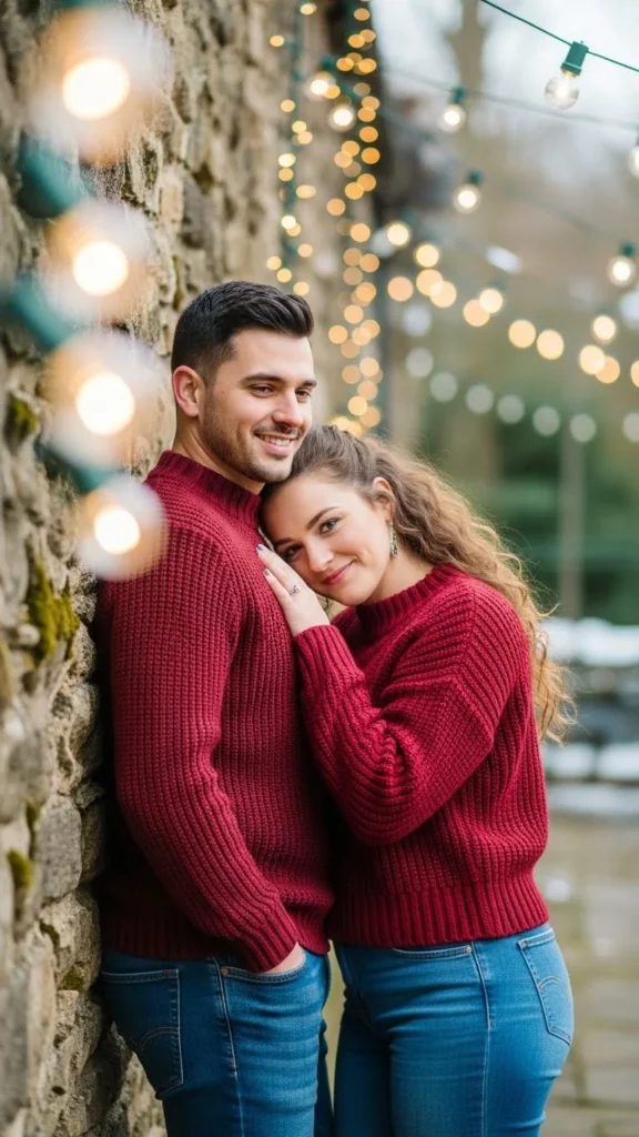 2. Classic Red and Denim Combo