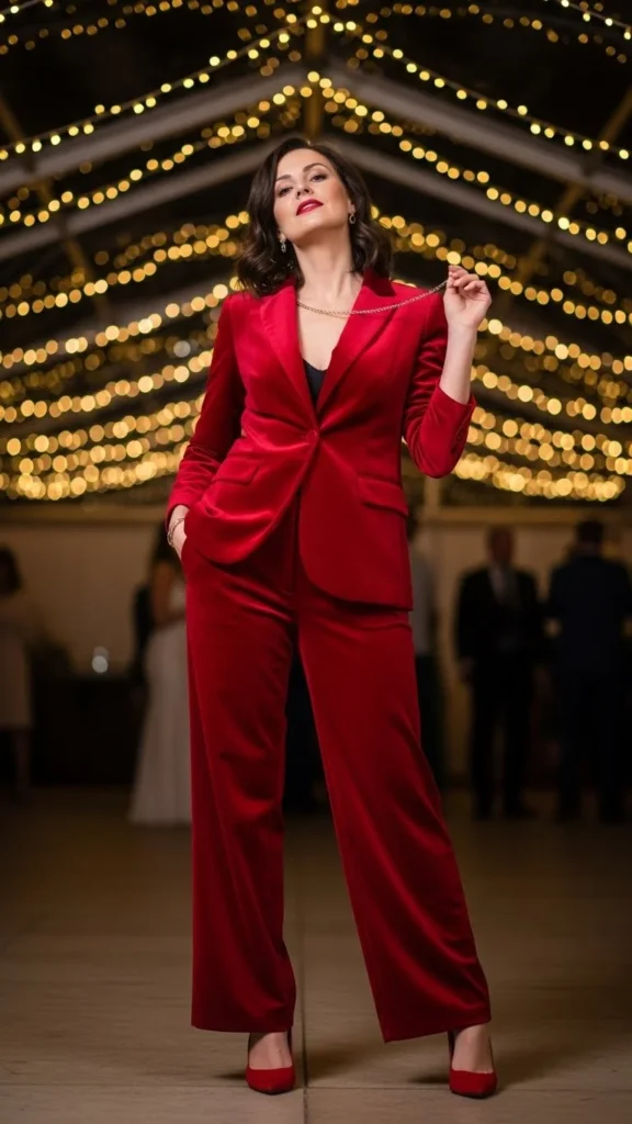 20. Red Velvet Pantsuit