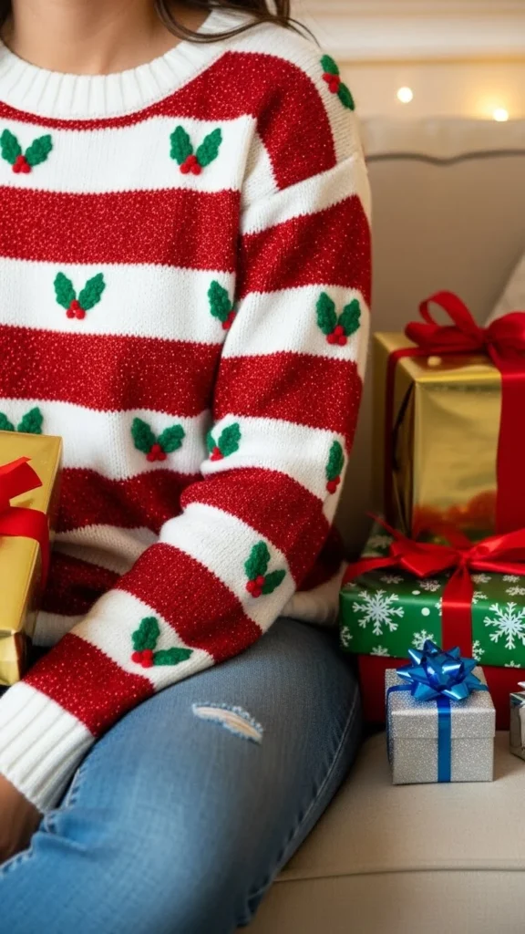 21. DIY Glitter Christmas Sweater