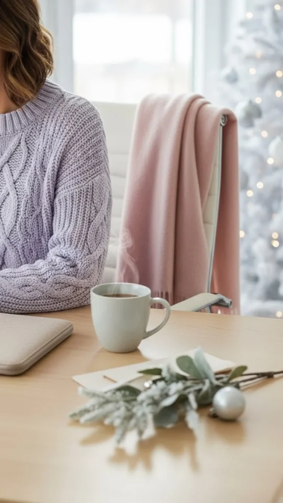 21. Soft Pastels With Winter Fabrics