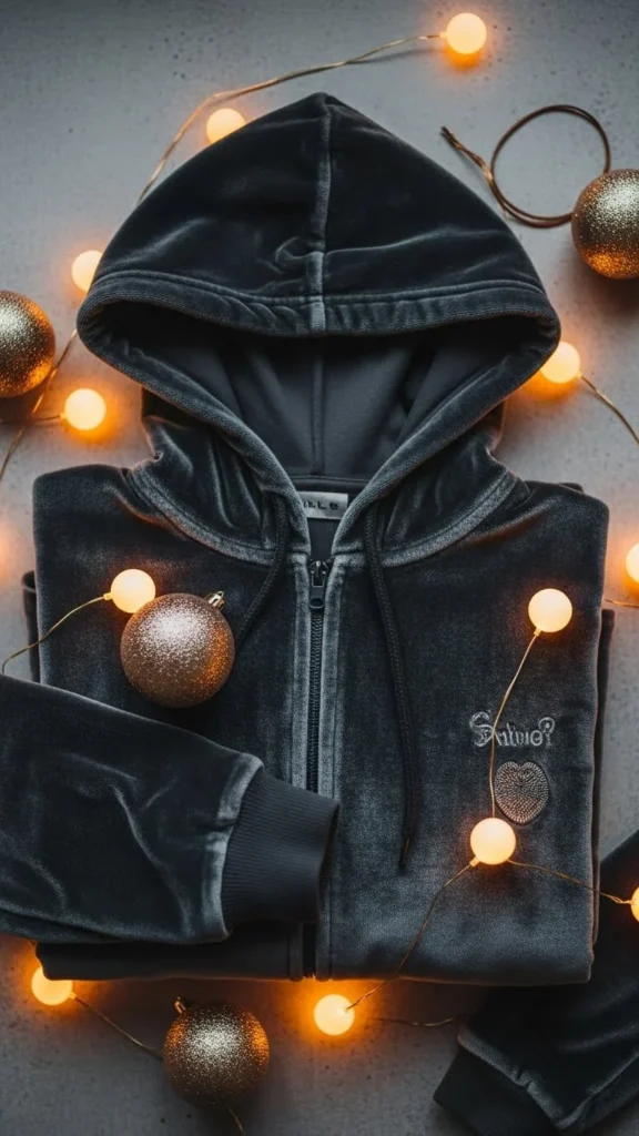 22. Velvet Hoodie for Casual Christmas
