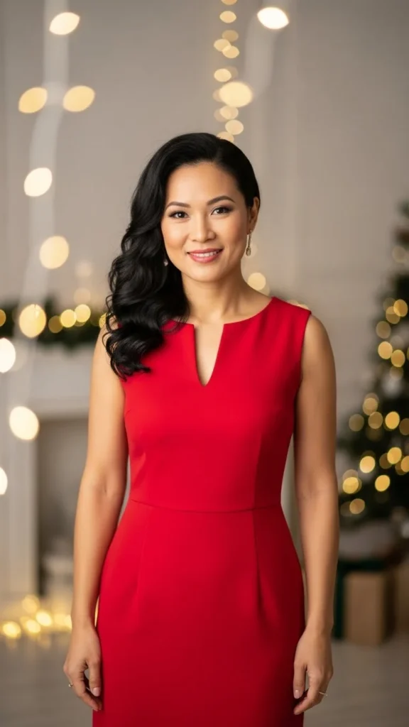 23. Red Dress With Minimal Layers