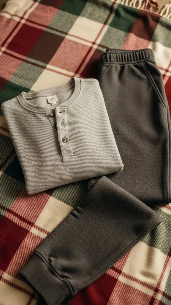 23. Soft Henley + Joggers