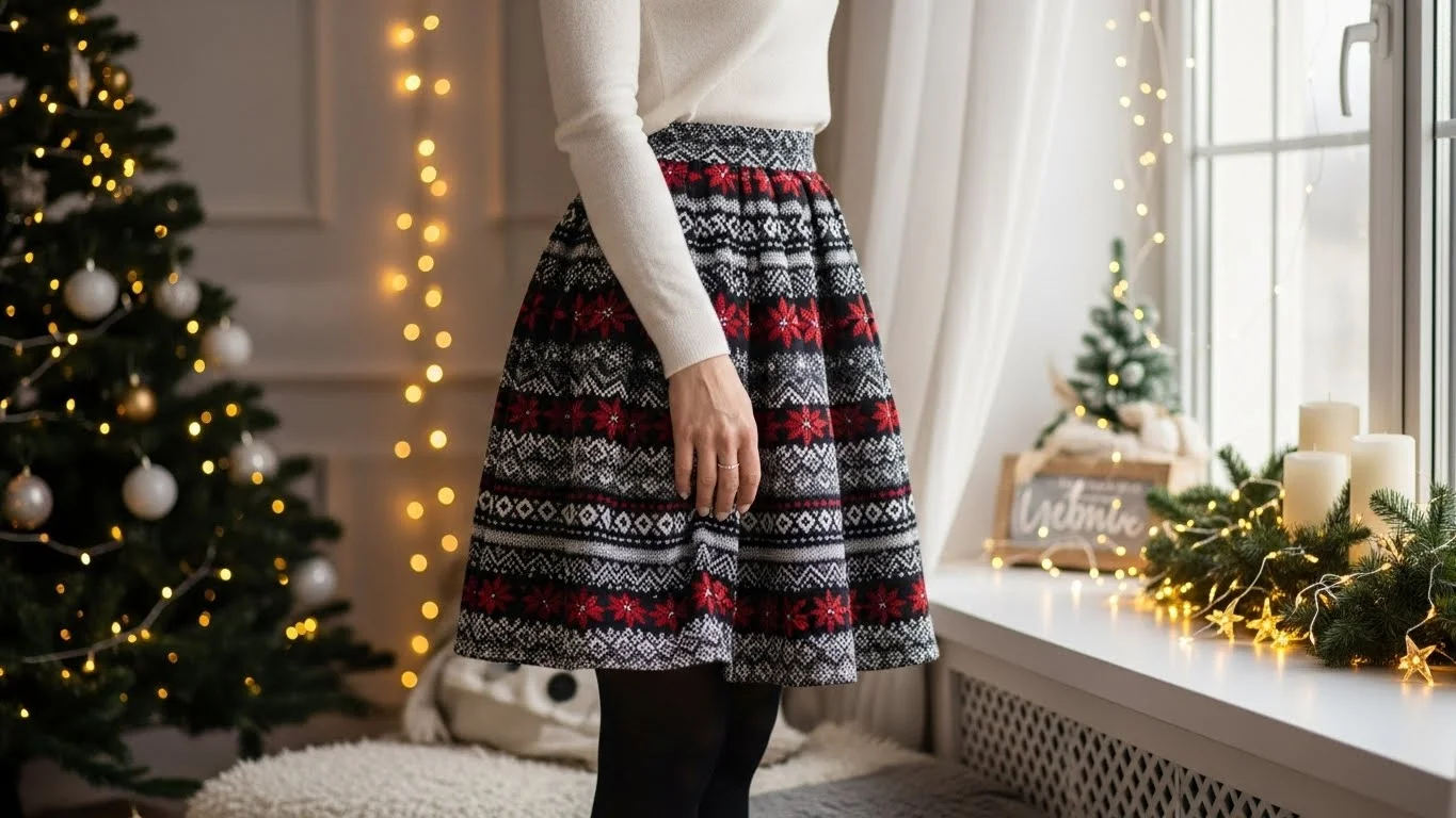 24 Trendy Christmas Skirt Outfits That Add a Feminine Touch