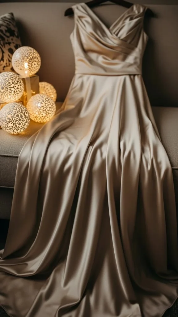 24. The Champagne Satin Gown