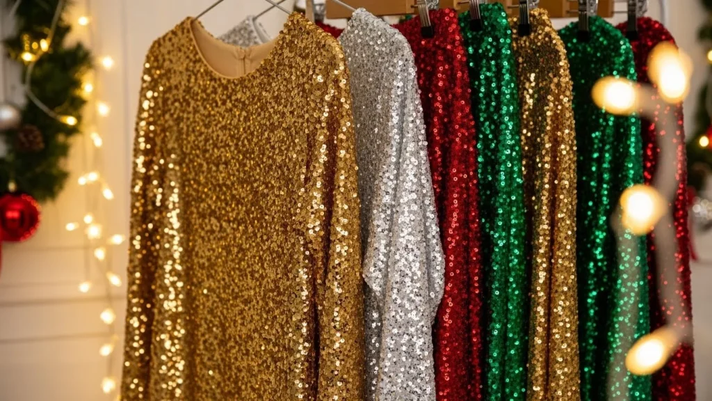 25 Sparkly Sequin Christmas Outfits That Light Up Every Room