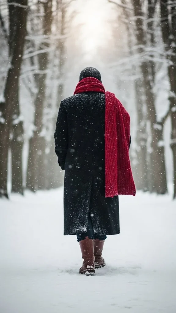 25. Movie-Style Winter Walk Outfit