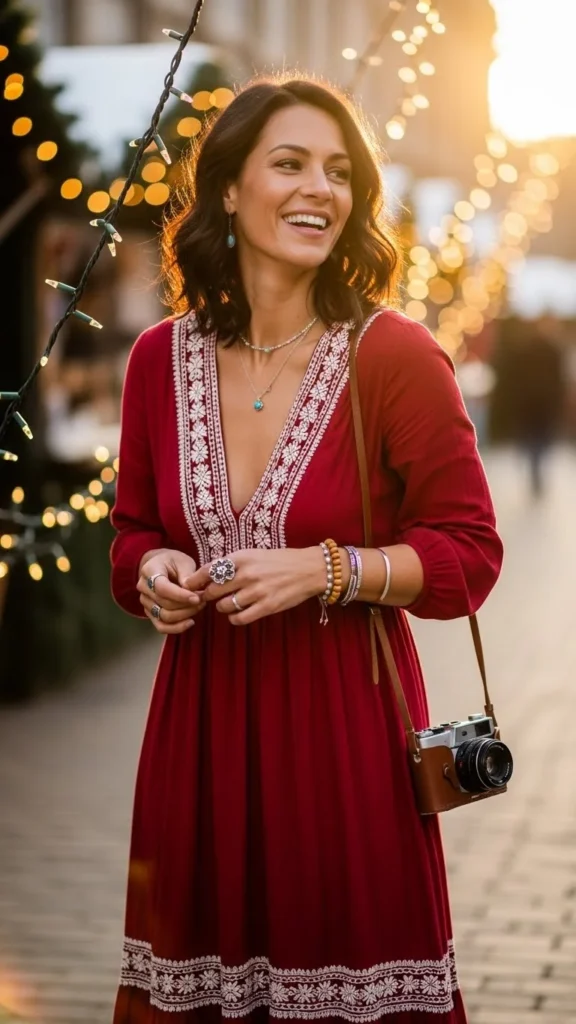 25. Red Dress With Personal Touch