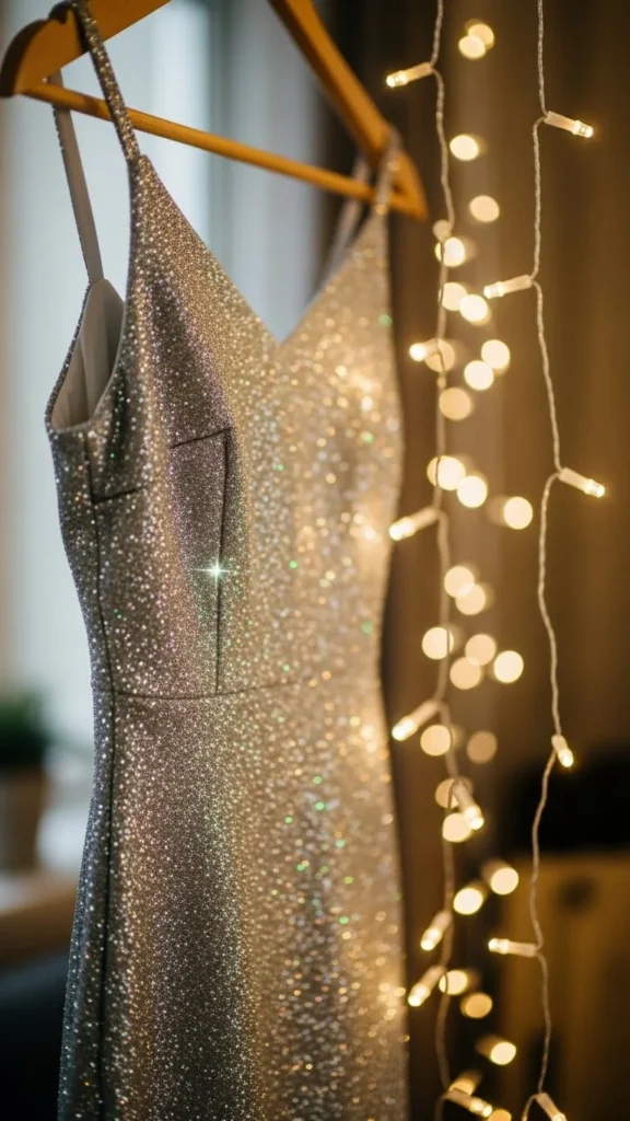 25. Silver Glitter Mini Dress