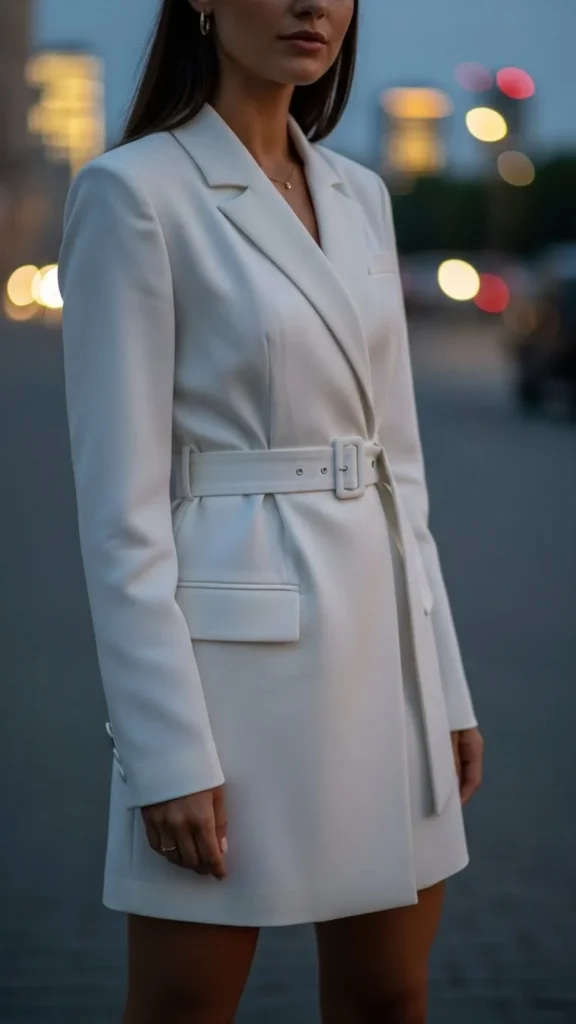 3. Blazer Dress with a Belt