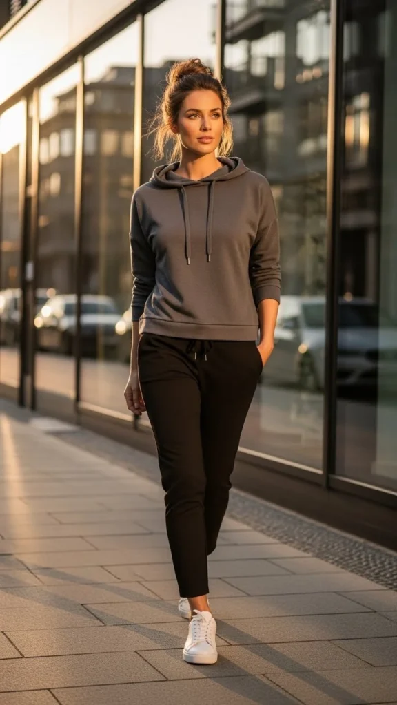 3. Hoodie with Polished Joggers