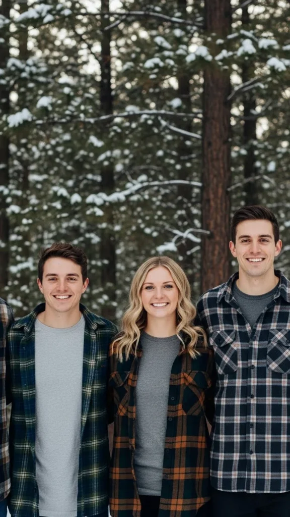 3. Plaid Shirts and Soft Layers