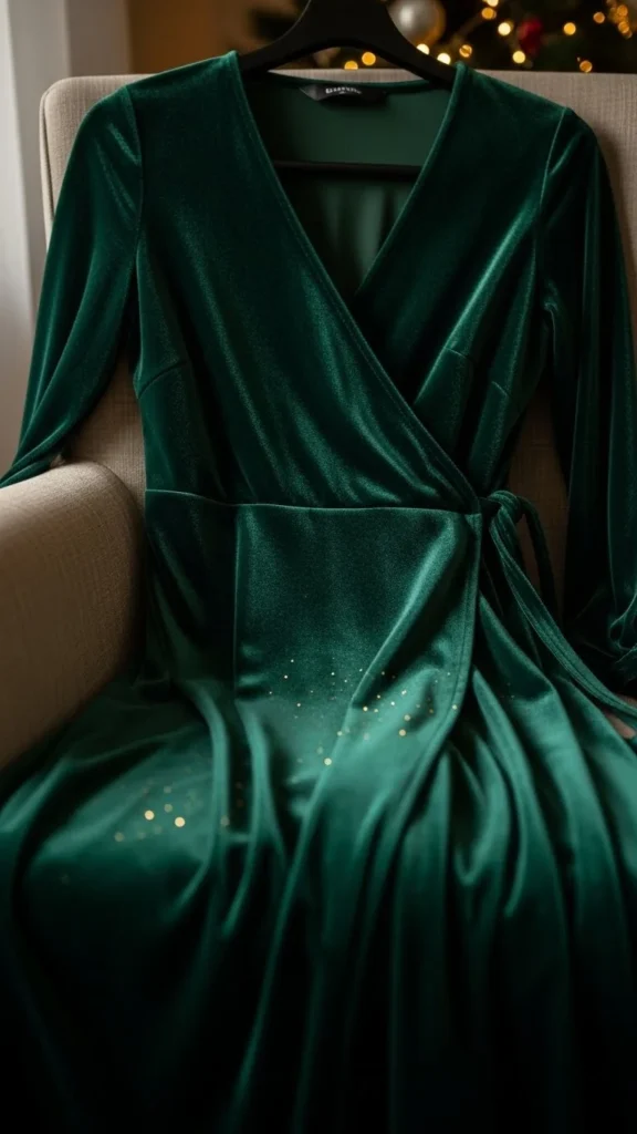 3. The Velvet Wrap Dress