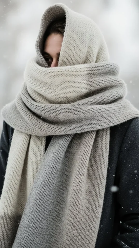 4. Oversized Scarf as the Star