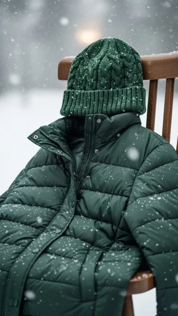 6. Puffer Jacket + Matching Beanie