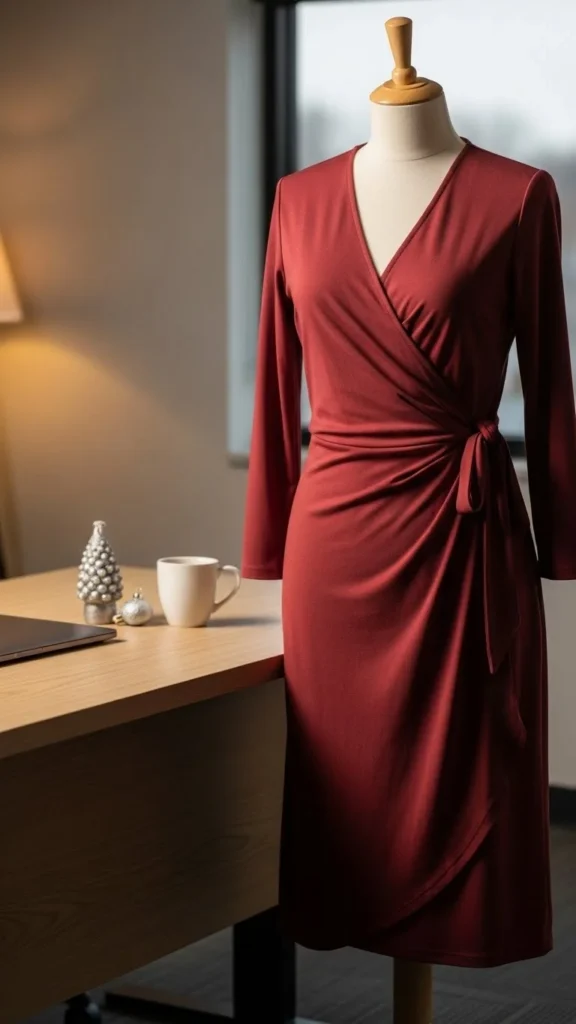 6. Wrap Dress for Long Workdays