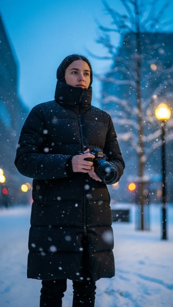 7. Puffer Coat With Clean Lines