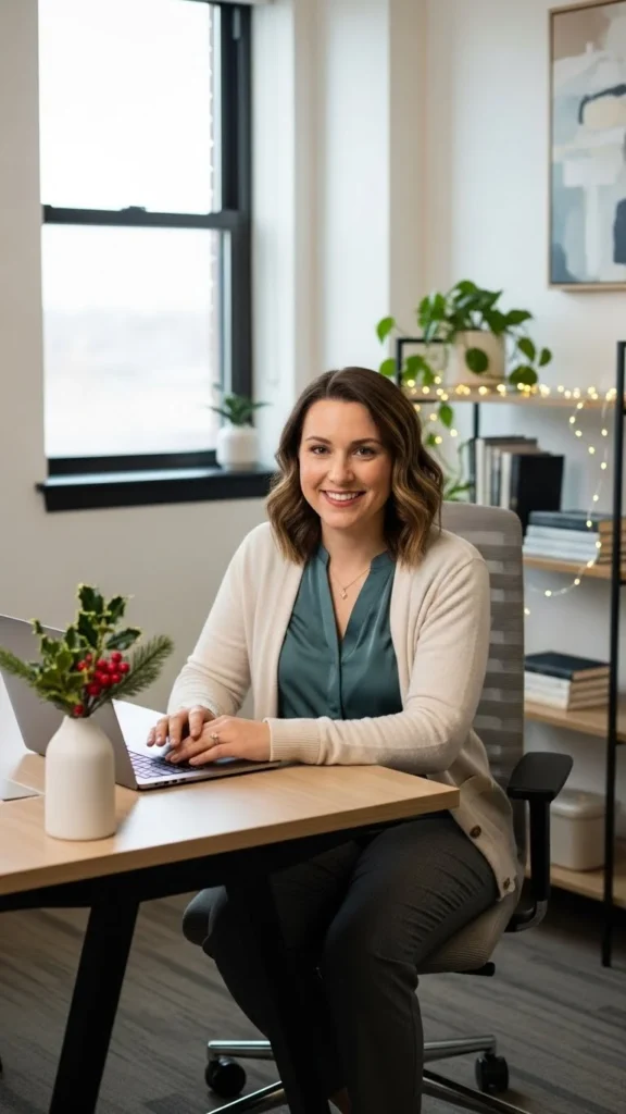 8. Soft Cardigan Over Office Basics