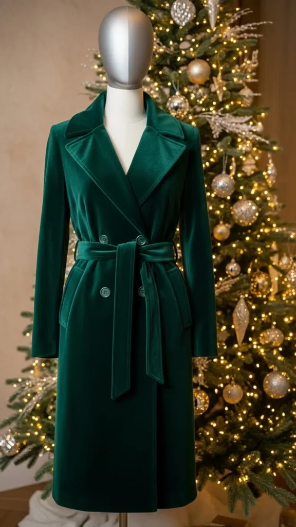 9. Velvet Belted Coat Dress